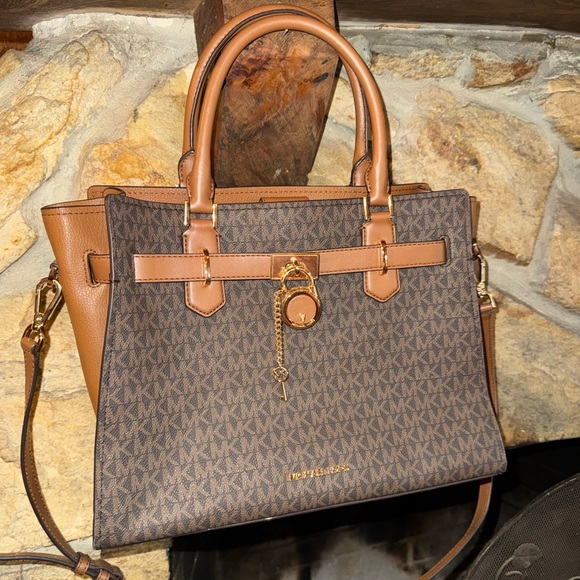 Michael Kors Handbags - Michael Kors Brown and Tan Satchel